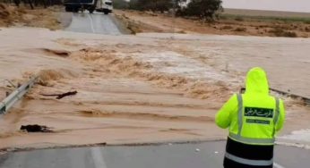 طريق بديلة اثر انقطاع الطريق الوطنية بين قابس وقفصة