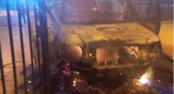 مساكن: وفاة شاب في حادث مرور وحرق سيارة أمنية
